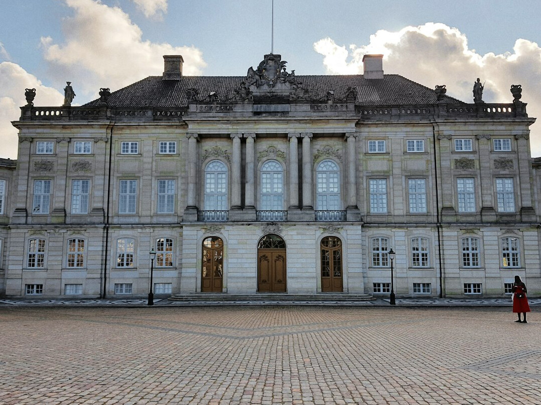 Amalienborg Palace courtyard in Copenhagen